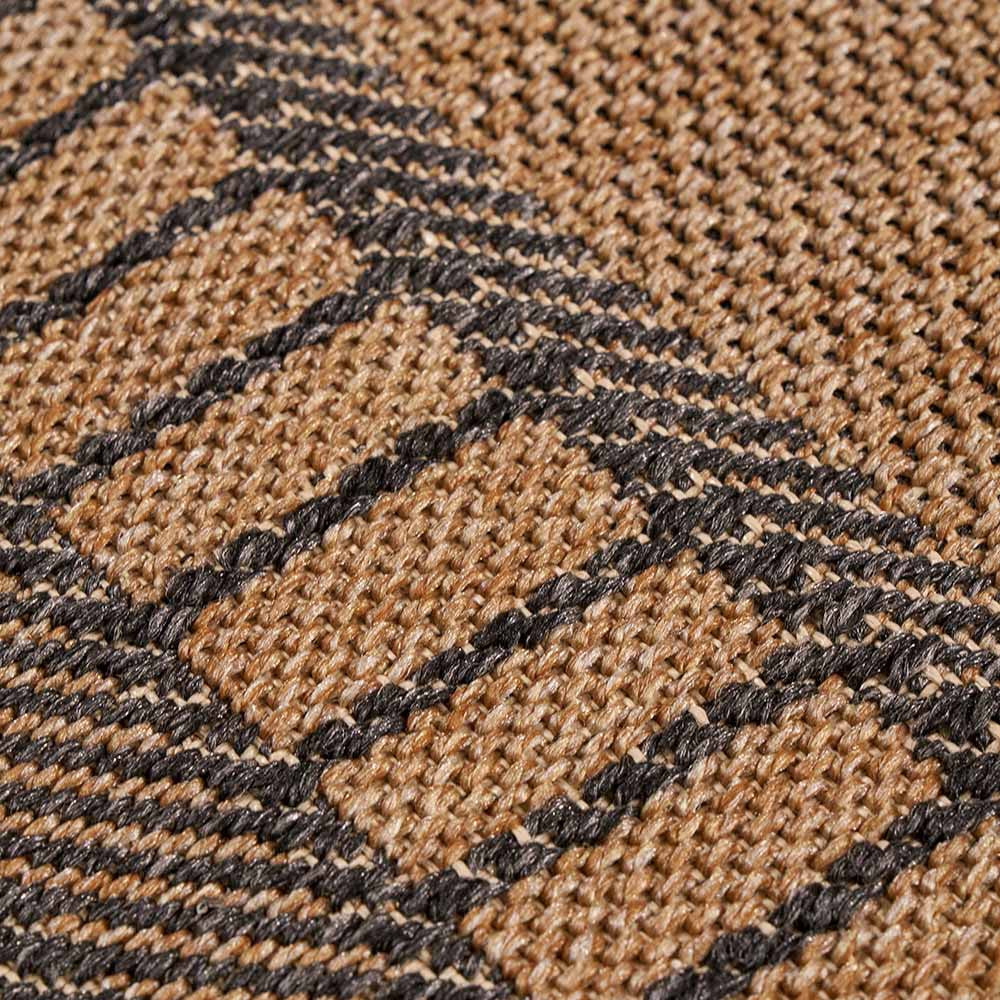 Pacific Lifestyle Indoor Outdoor Natural and Black Border Design Rug