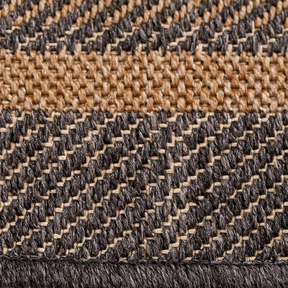 Pacific Lifestyle Indoor Outdoor Natural and Black Border Design Rug