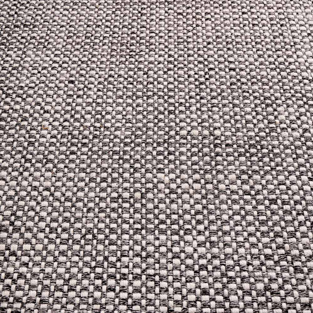 Beau&Co Indoor Outdoor Graphite and White Basket Weave Design Rug