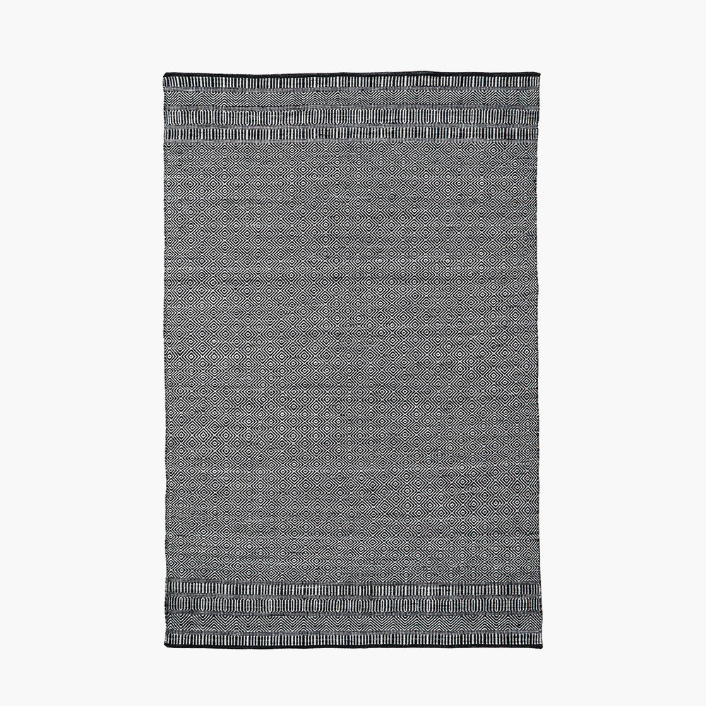 Pacific Lifestyle Indoor Outdoor Black and White Inca Design Rug