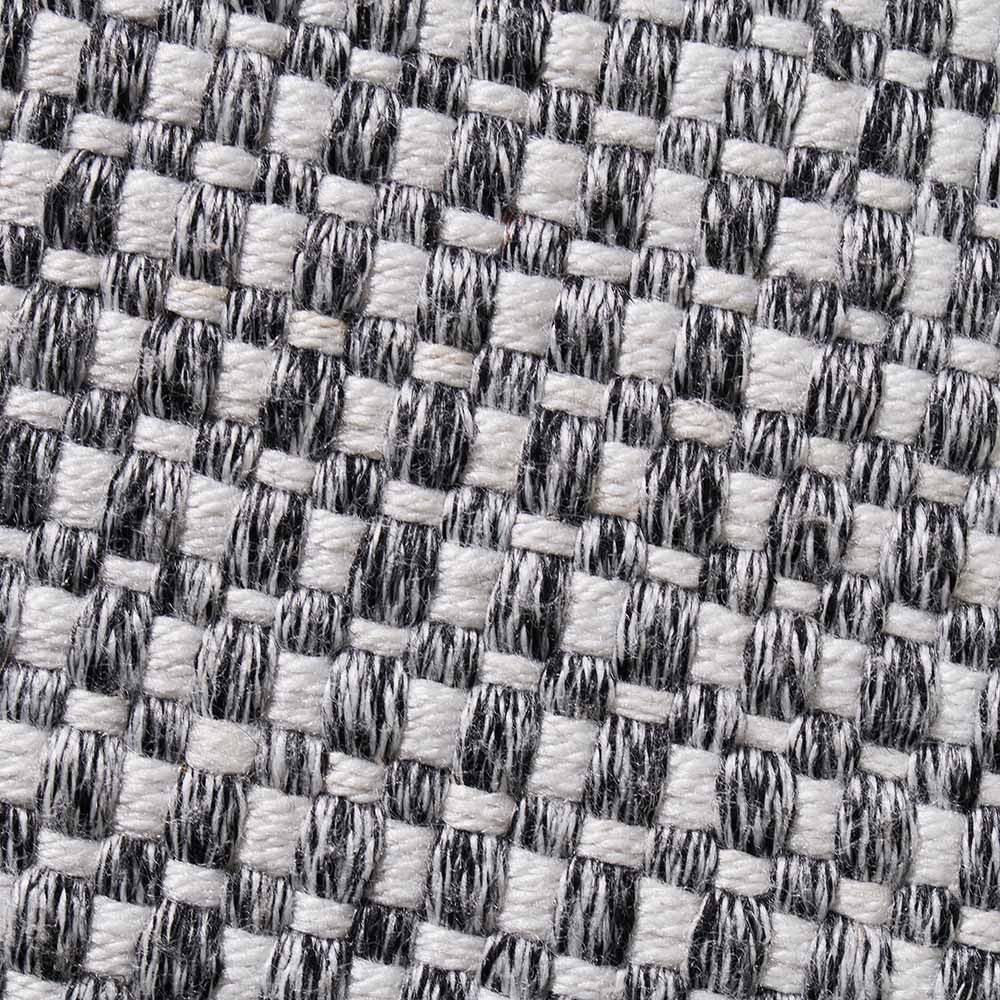 Pacific Lifestyle Indoor Outdoor Graphite and White Basket Weave Design Scatter Cushion