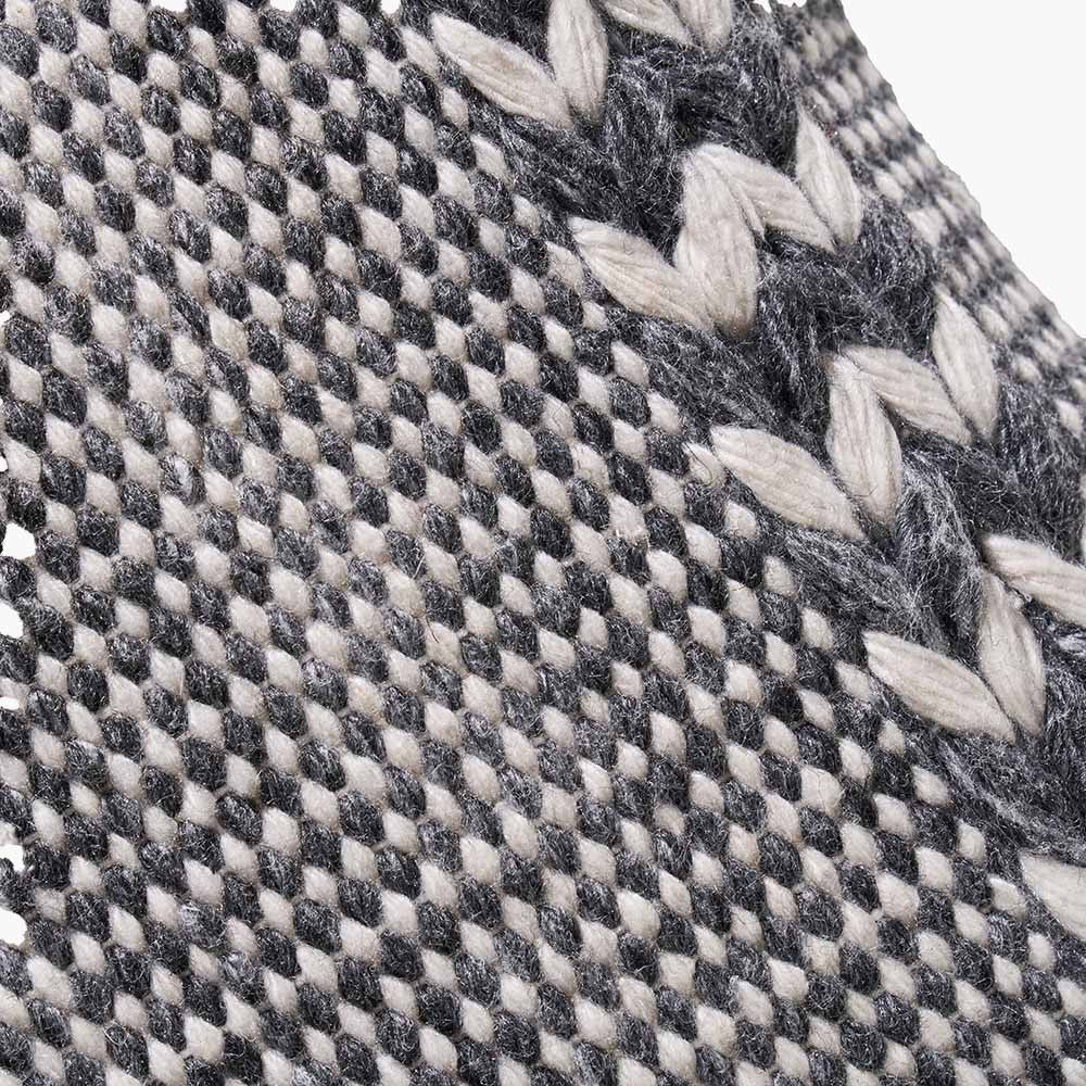Pacific Lifestyle Indoor Outdoor Grey and White Plaited Stripe Design Scatter Cushion