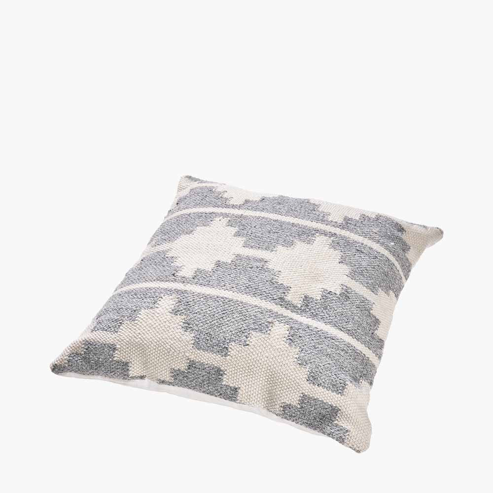 Pacific Lifestyle Indoor Outdoor Grey and White Moroccan Design Scatter Cushion