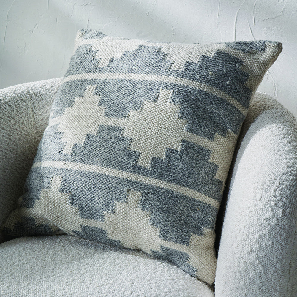 Pacific Lifestyle Indoor Outdoor Grey and White Moroccan Design Scatter Cushion