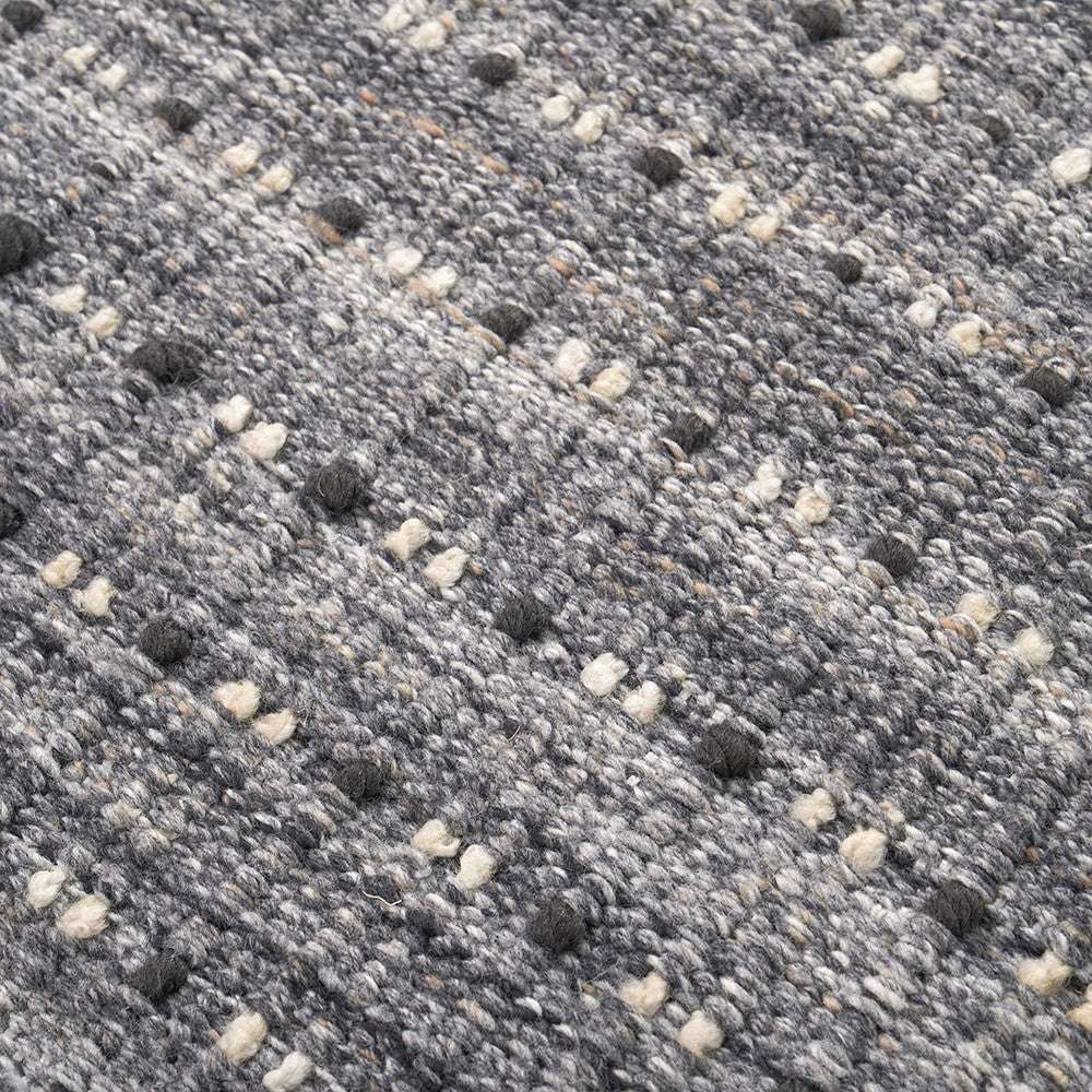 Pacific Lifestyle Indoor Outdoor Grey Double Stitch Design Rug Large