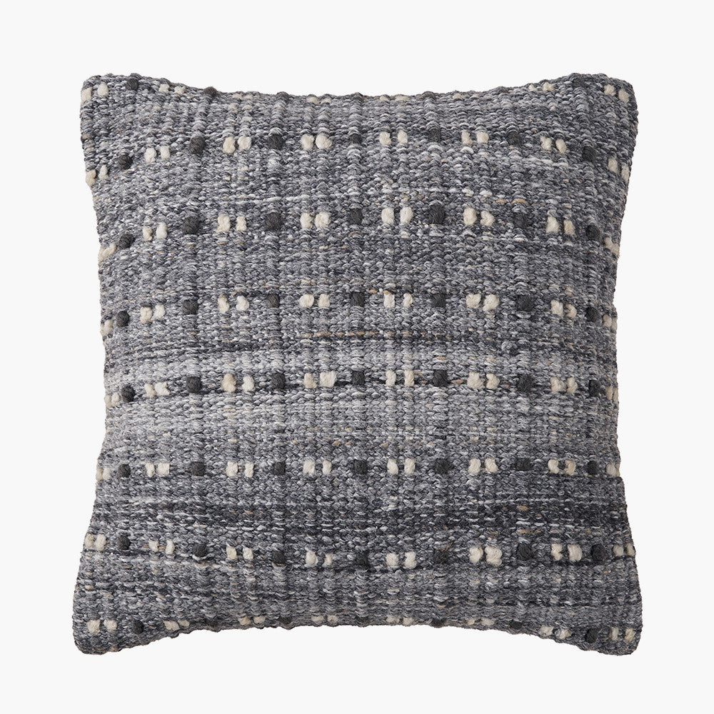 Pacific Lifestyle Indoor Outdoor Grey Double Stitch Design Scatter Cushion