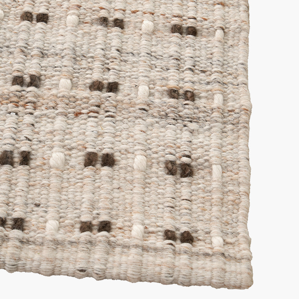 Beau&Co Indoor Outdoor Natural Double Stitch Design Rug