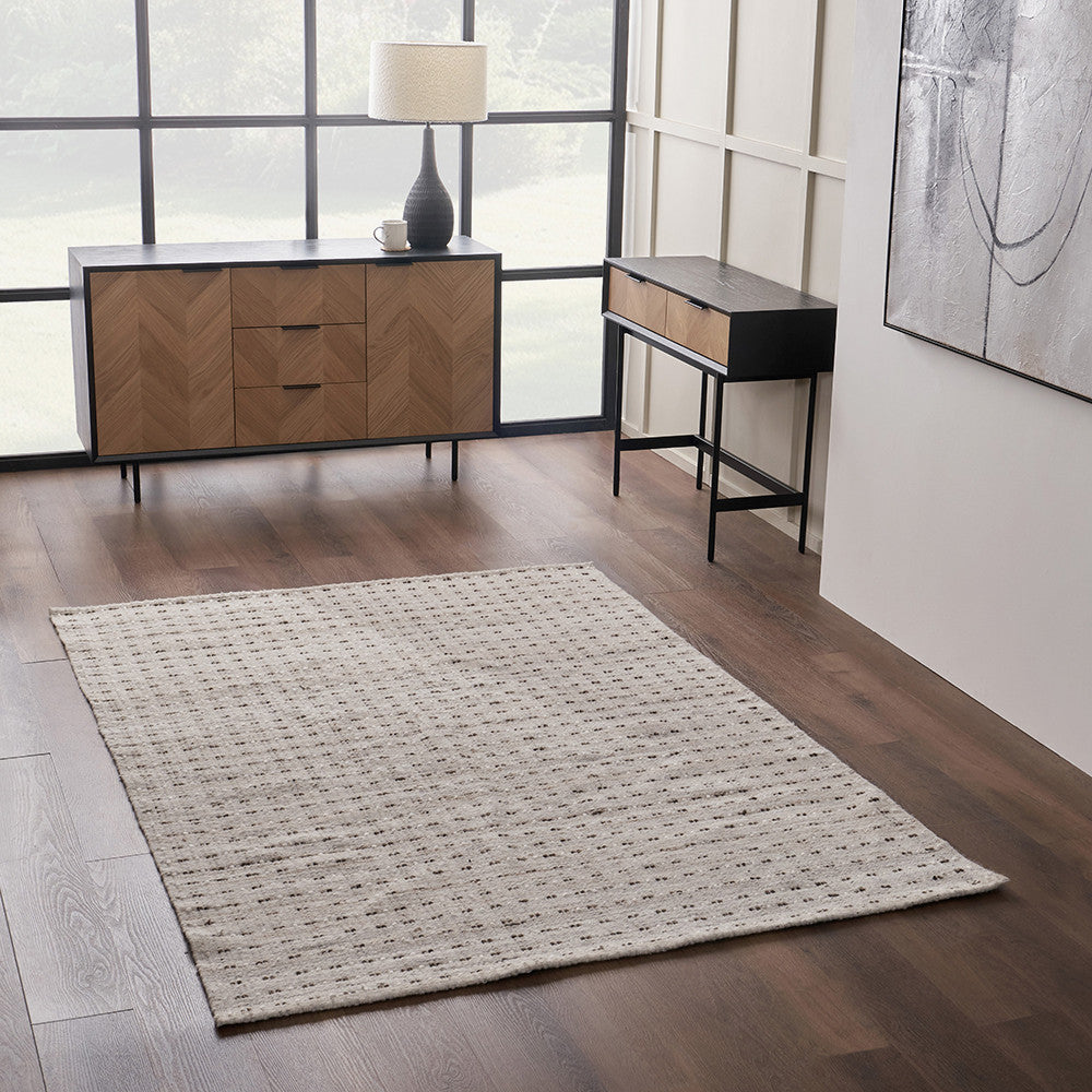 Beau&Co Indoor Outdoor Natural Double Stitch Design Rug