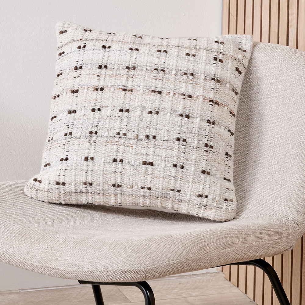 Pacific Lifestyle Indoor Outdoor Natural Double Stitch Design Scatter Cushion
