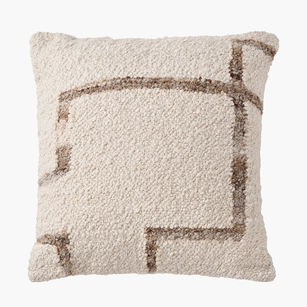 Pacific Lifestyle Indoor Outdoor Natural and Tan Fleck Design Scatter Cushion
