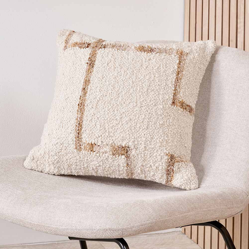 Pacific Lifestyle Indoor Outdoor Natural and Tan Fleck Design Scatter Cushion