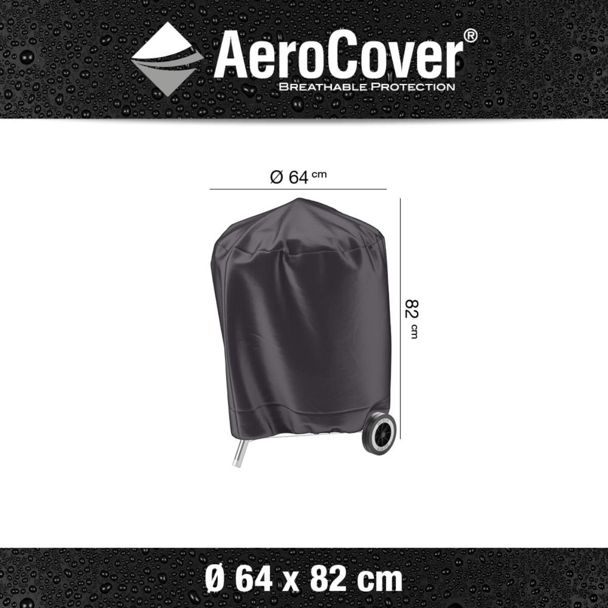 Pacific Lifestyle Barbecue Kettle Aerocover Round 64 x 82cm high