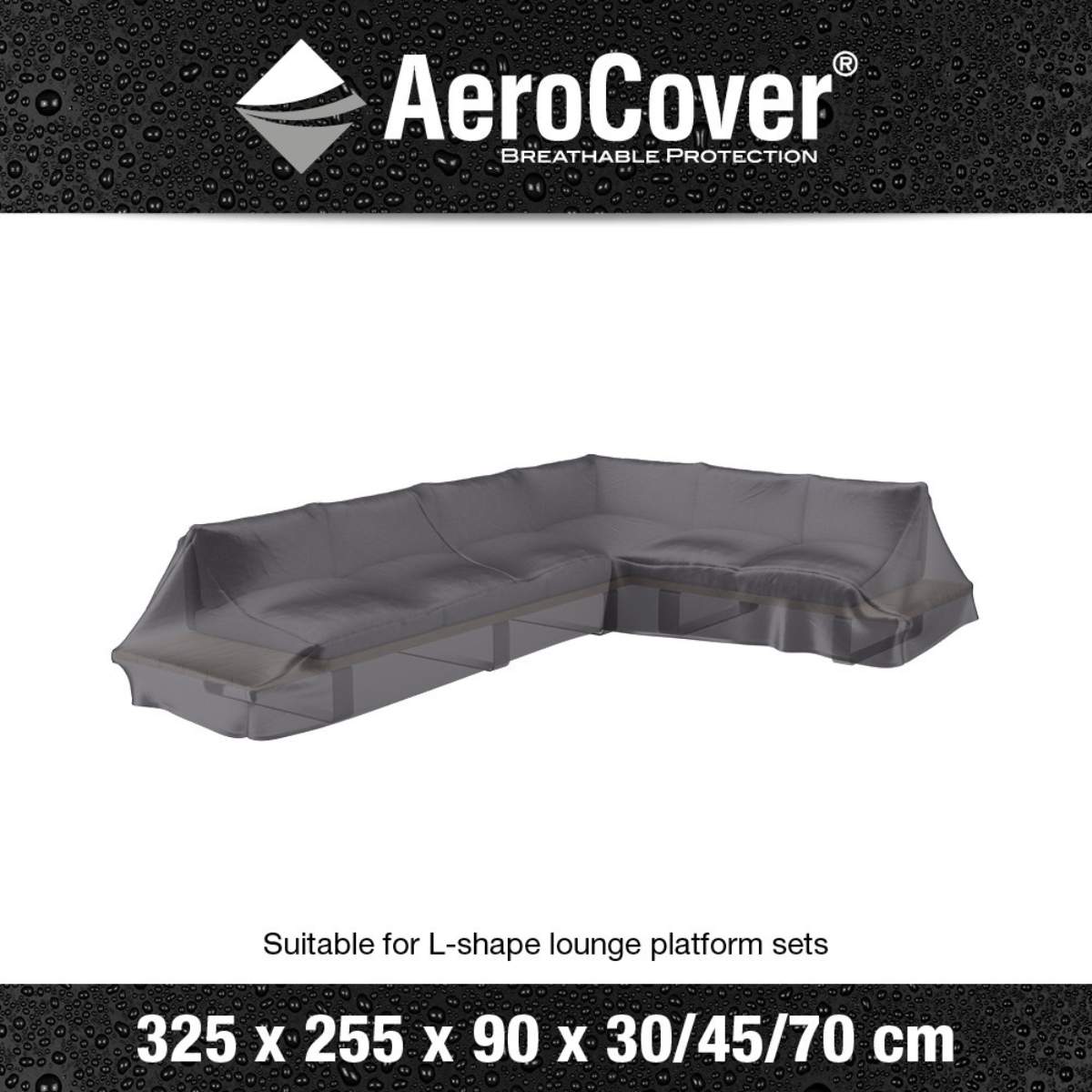 Beau&Co Platform Aerocover Left Hand 325x255x90xH30/45/70cm high