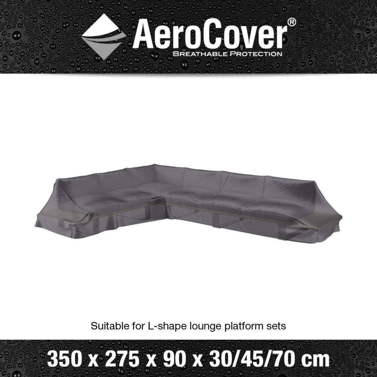 Pacific Lifestyle Platform Aerocover Right Hand 350x275x90xH30/45/70cm high