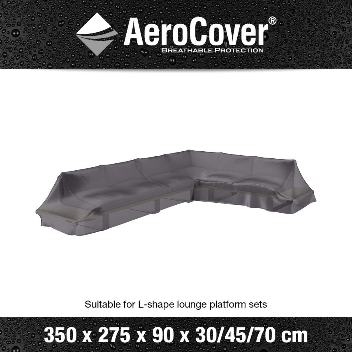 Beau&Co Platform Aerocover Left Hand 350x275x90xH30/45/70cm high
