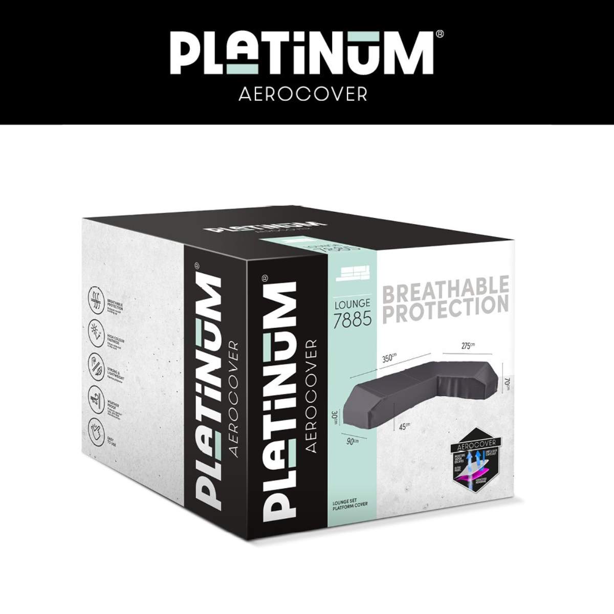 Beau&Co Platform Aerocover Left Hand 350x275x90xH30/45/70cm high