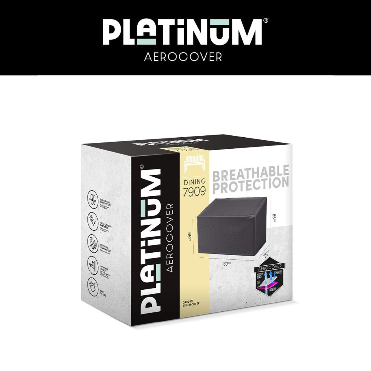 Beau&Co Garden Bench Aerocover 160x75x65/85cm high