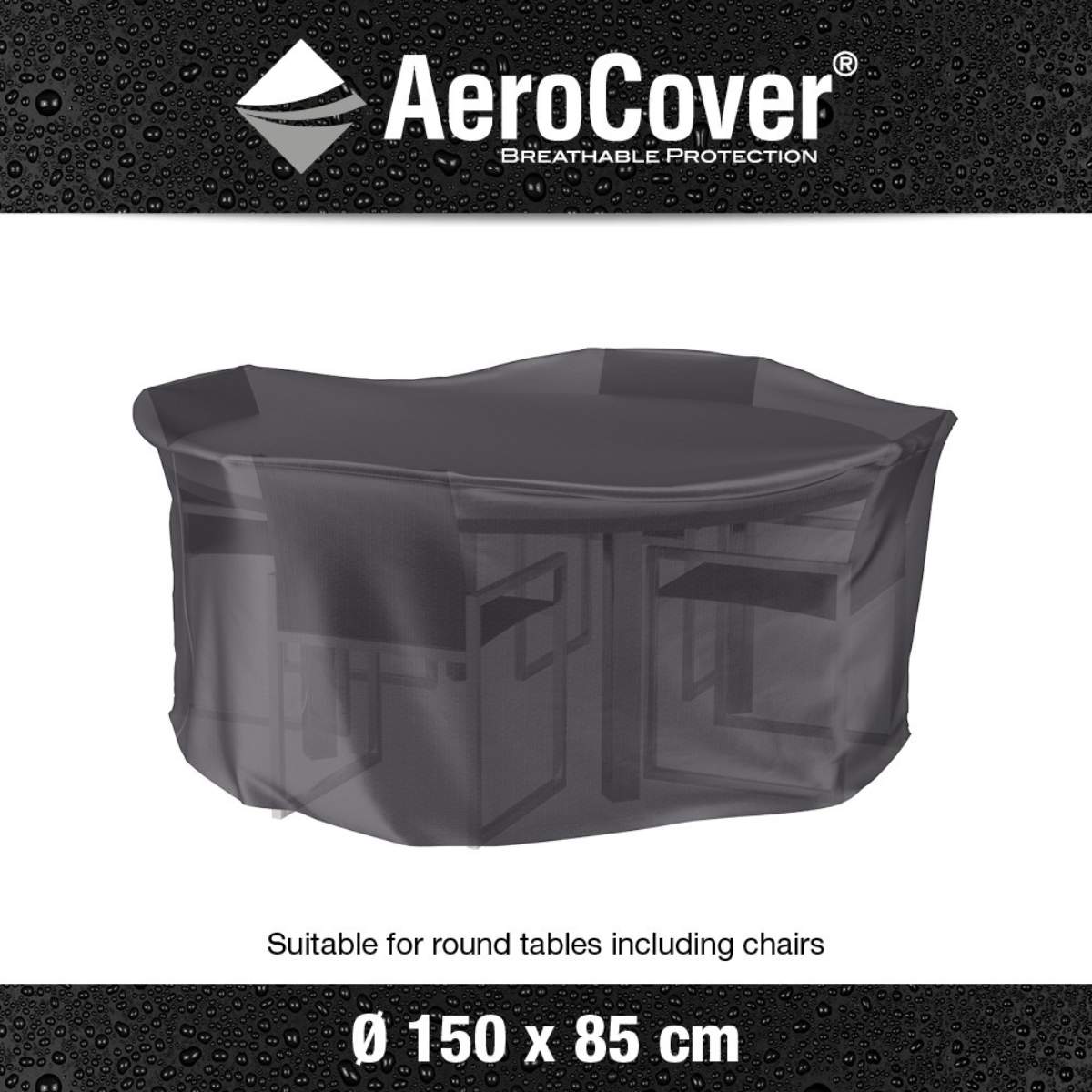 Pacific Lifestyle Garden Set Aerocover Round 150 x 85cm high