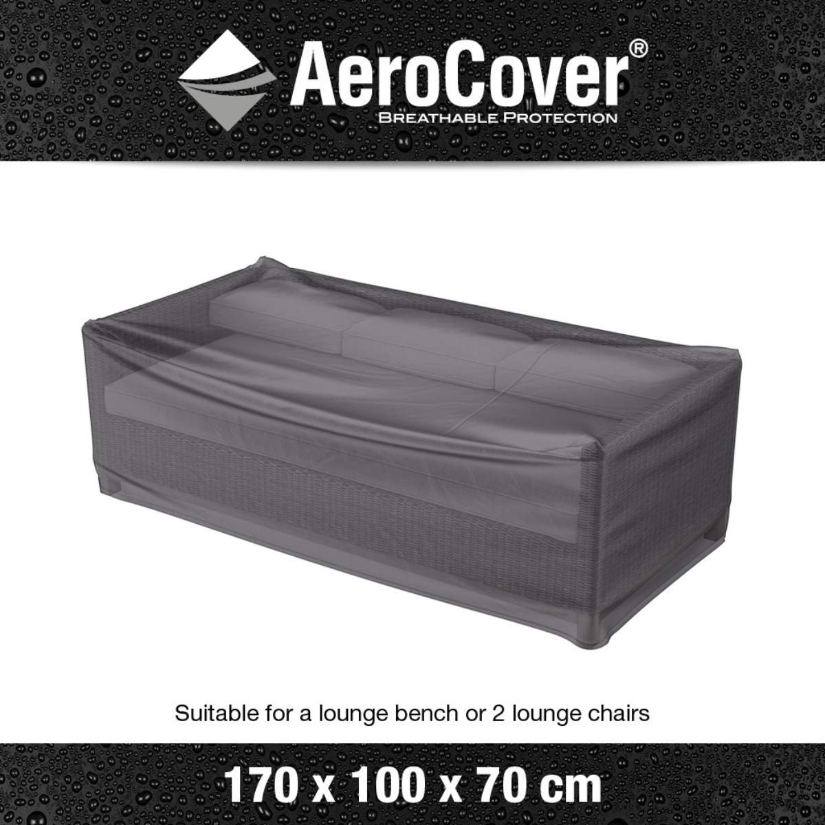 Pacific Lifestyle Bench Aerocover 170 x 100 x 70cm high