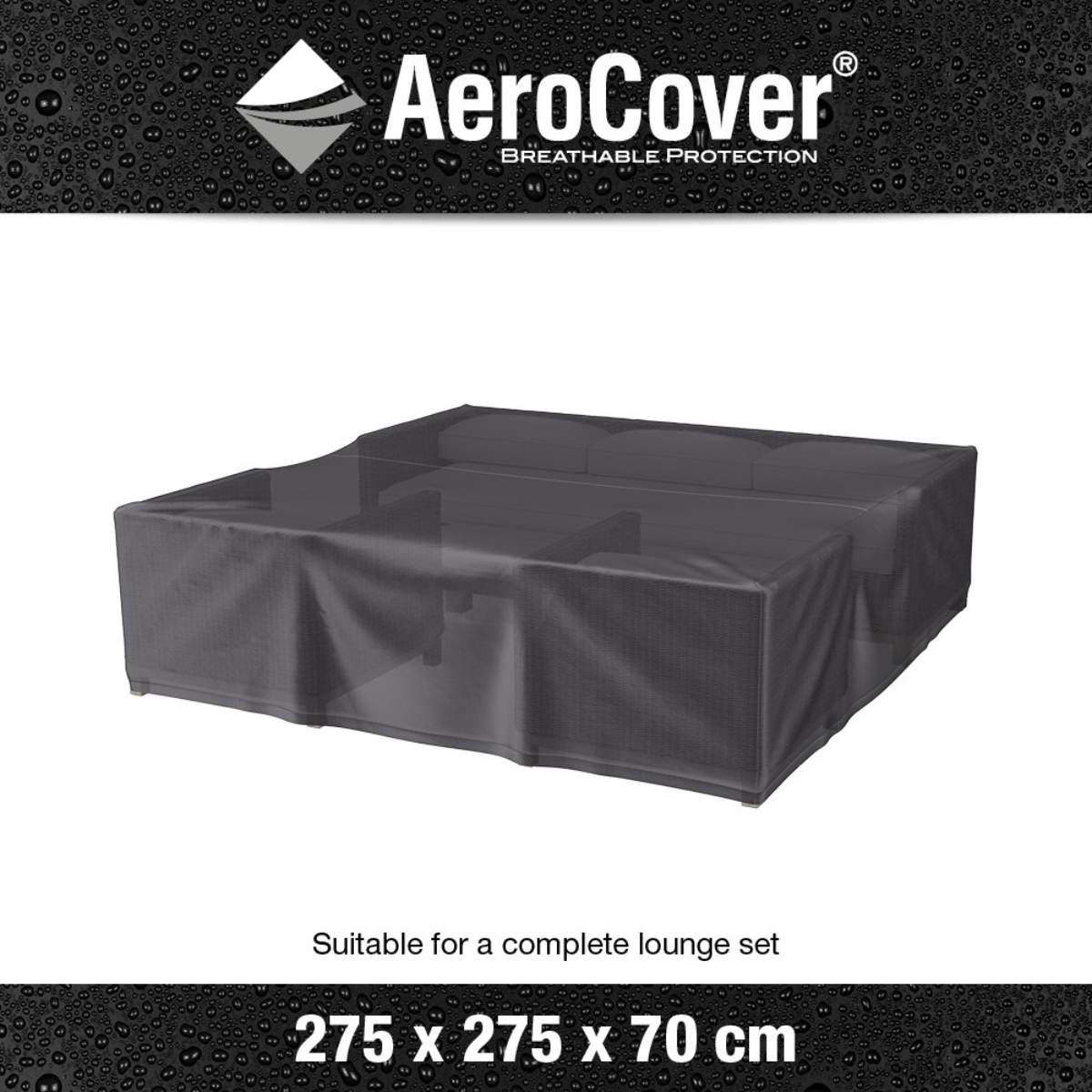 Pacific Lifestyle Seating Set Aerocover Square 275 x 70cm high