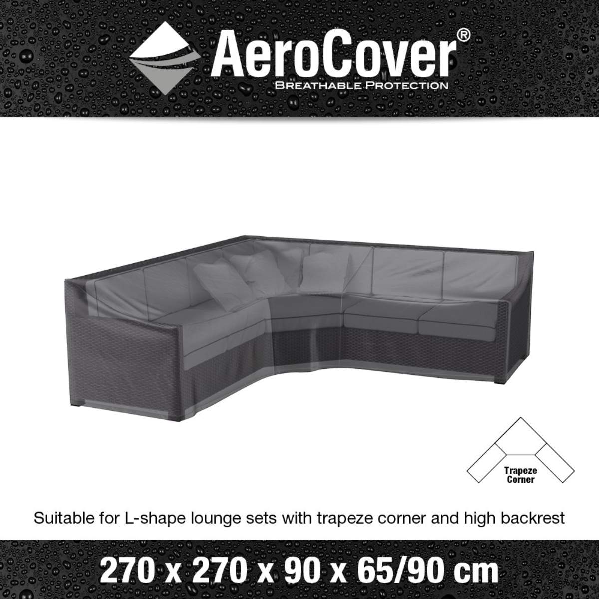 Beau&Co Outdoor Seating Set Aerocover Trapeeze 270x270x90x65x90cm