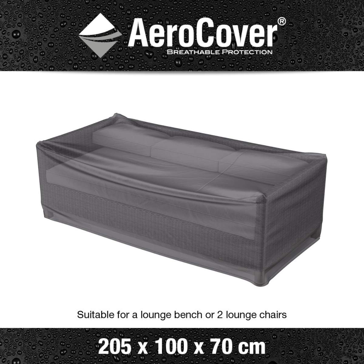 Pacific Lifestyle Bench Aerocover 205 x 100 x 70cm high
