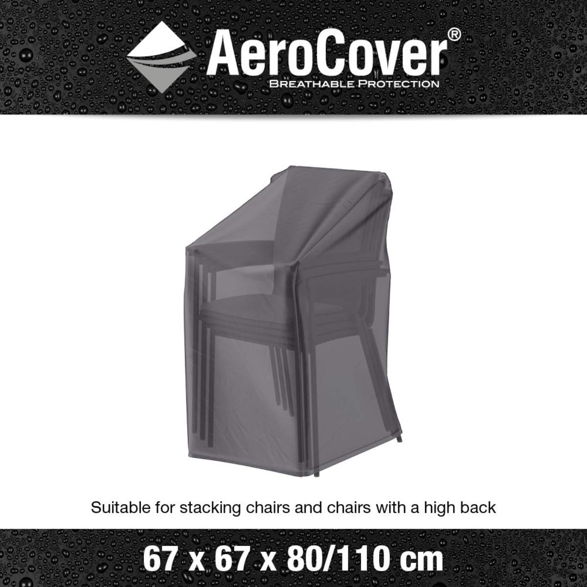 Pacific Lifestyle Stackable Chair Aerocover 67 x 67 x 80/110