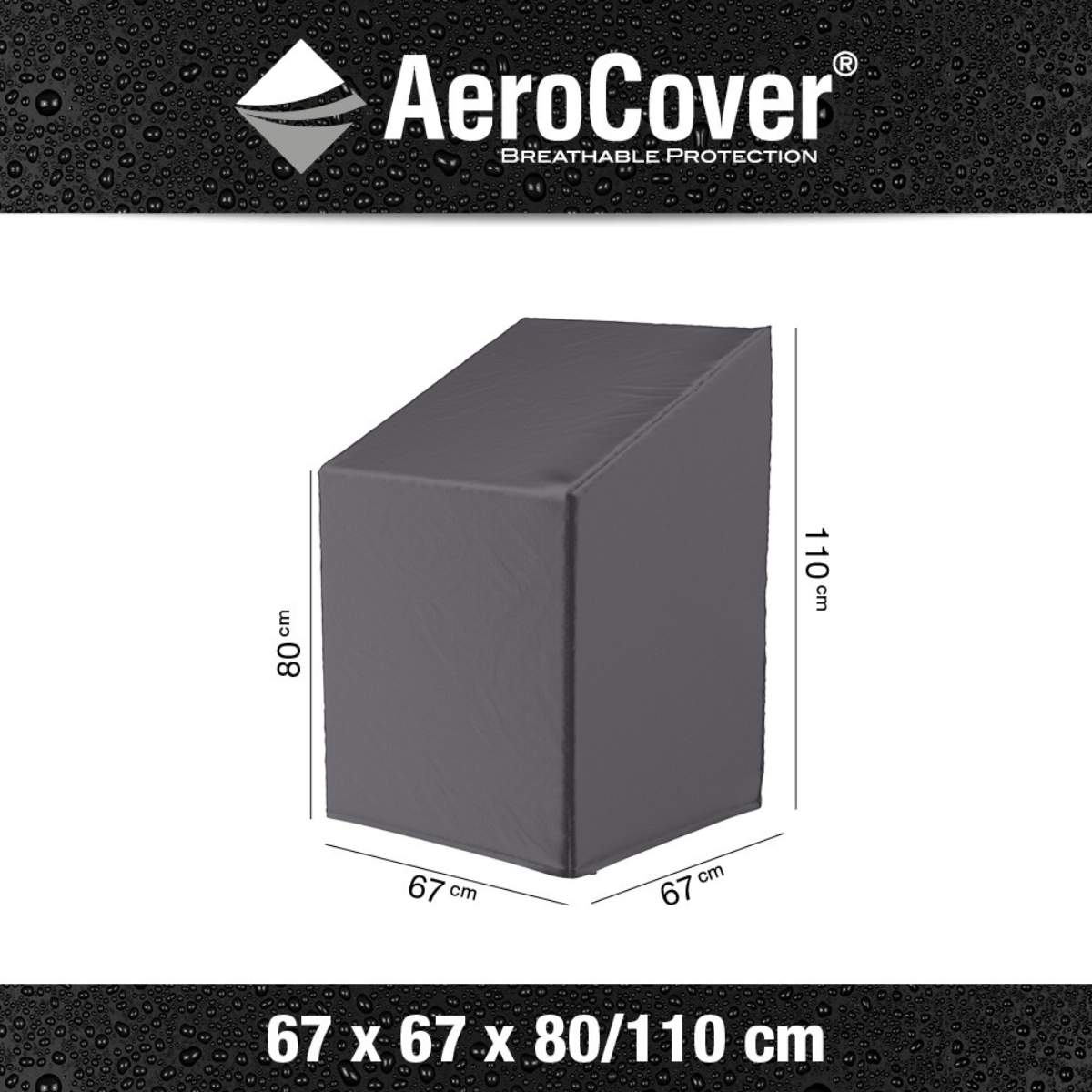 Pacific Lifestyle Stackable Chair Aerocover 67 x 67 x 80/110