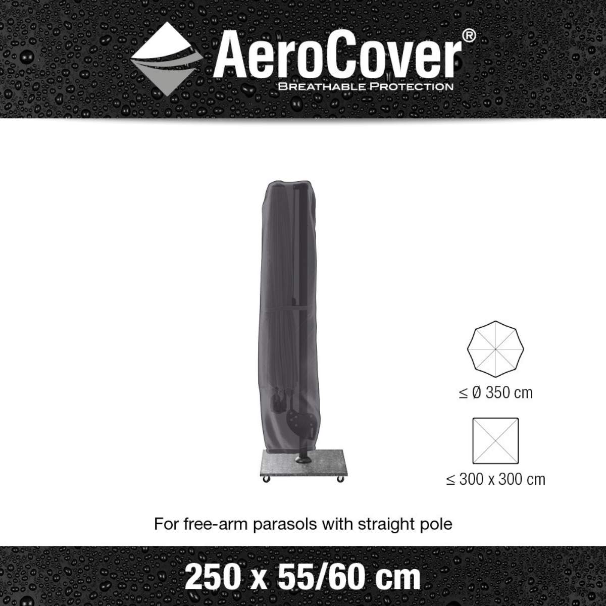 Pacific Lifestyle Free Arm Parasol Aerocover 250 x 55/60