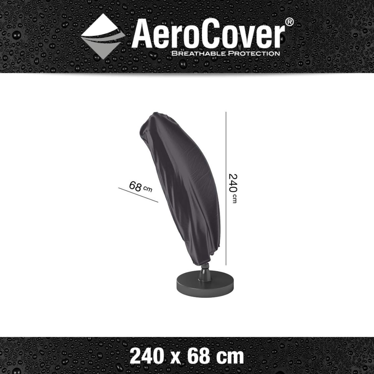 Beau&Co Free Arm Parasol Aerocover 240 x 68cm