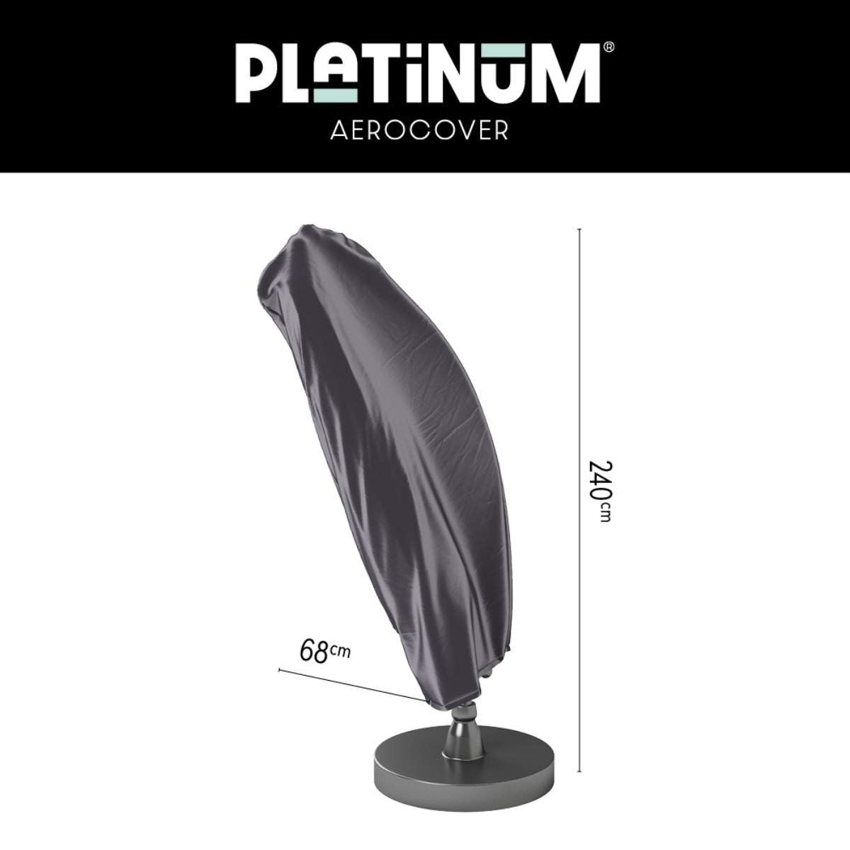Pacific Lifestyle Free Arm Parasol Aerocover 250 x 85cm