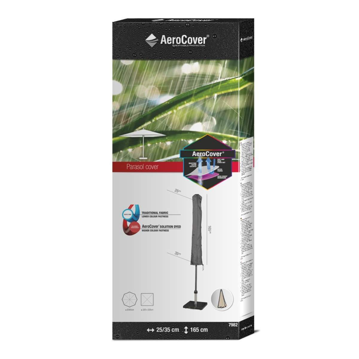 Pacific Lifestyle Parasol Aerocover 165 x 25/35cm