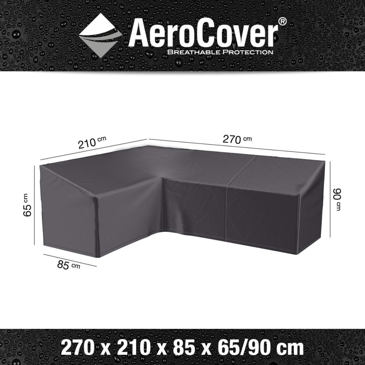 Beau&Co Outdoor Seating Set Aerocover Long Right Cover 270x210x85x65x90cm