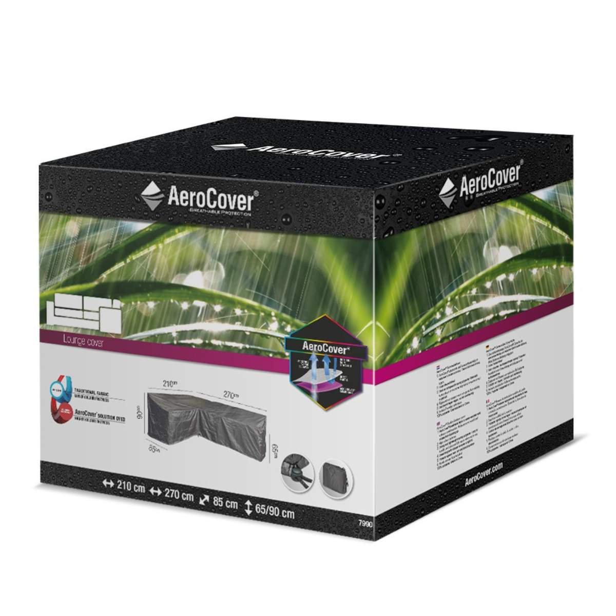 Beau&Co Outdoor Seating Set Aerocover Long Right Cover 270x210x85x65x90cm