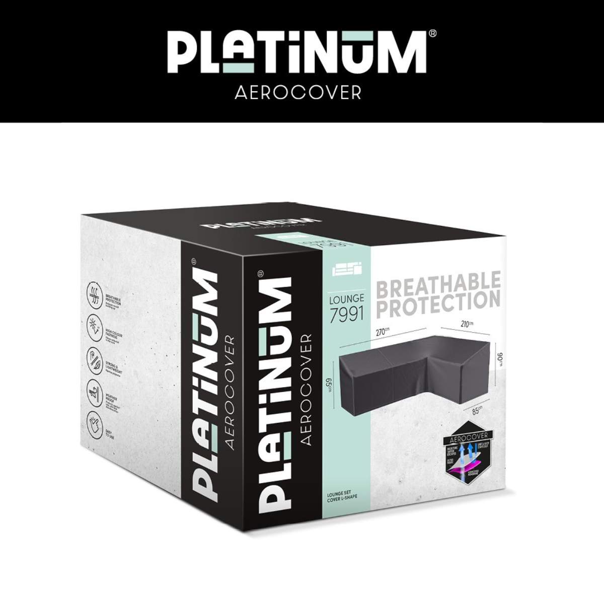 Beau&Co Outdoor Seating Set Aerocover Long Left Cover 270x210x85x65x90cm