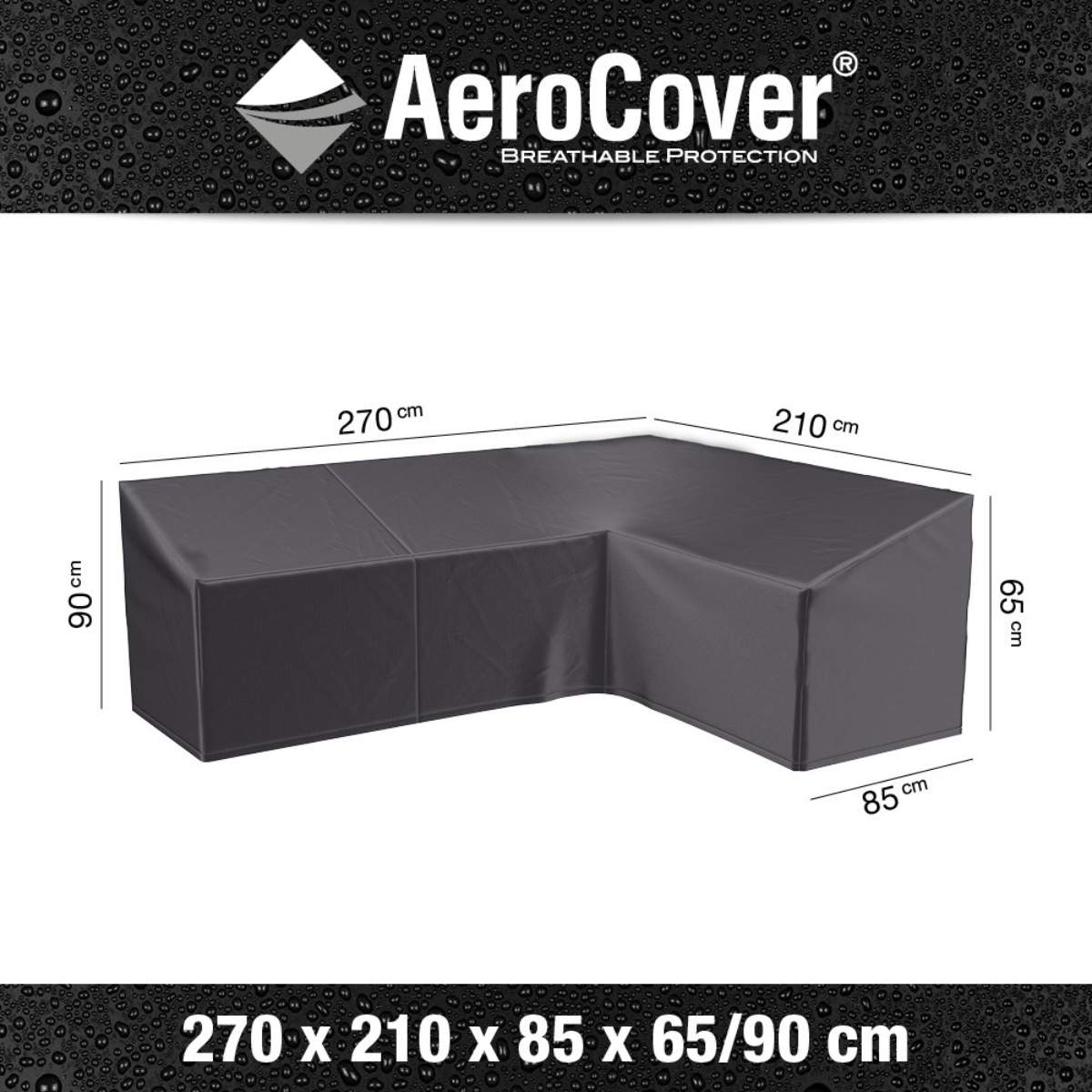 Beau&Co Outdoor Seating Set Aerocover Long Left Cover 270x210x85x65x90cm