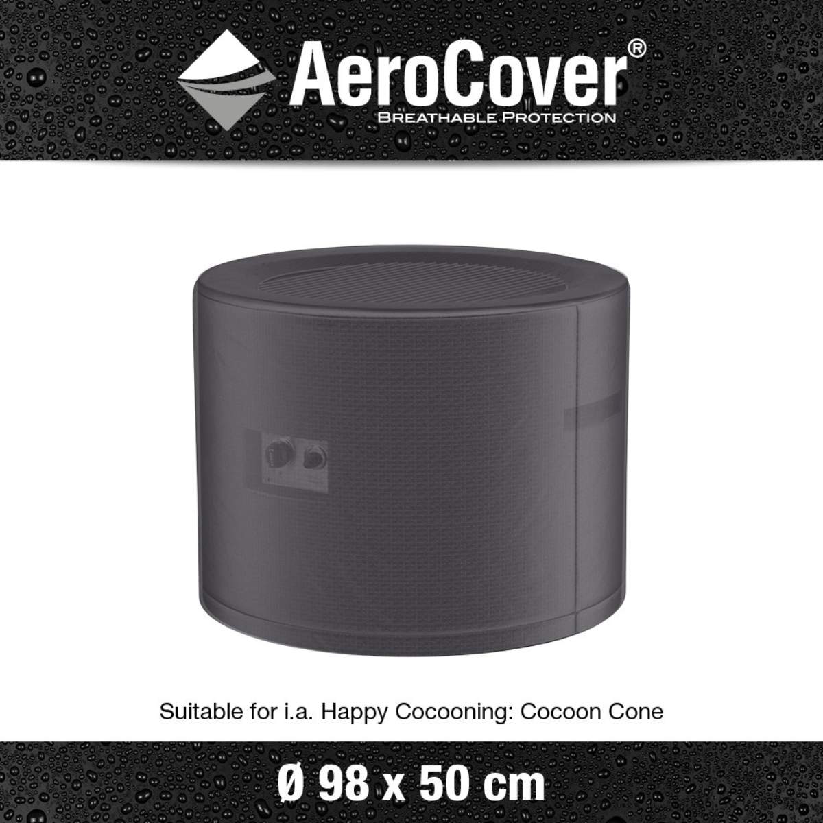Pacific Lifestyle Firetable Aerocover Round 98x50cm high