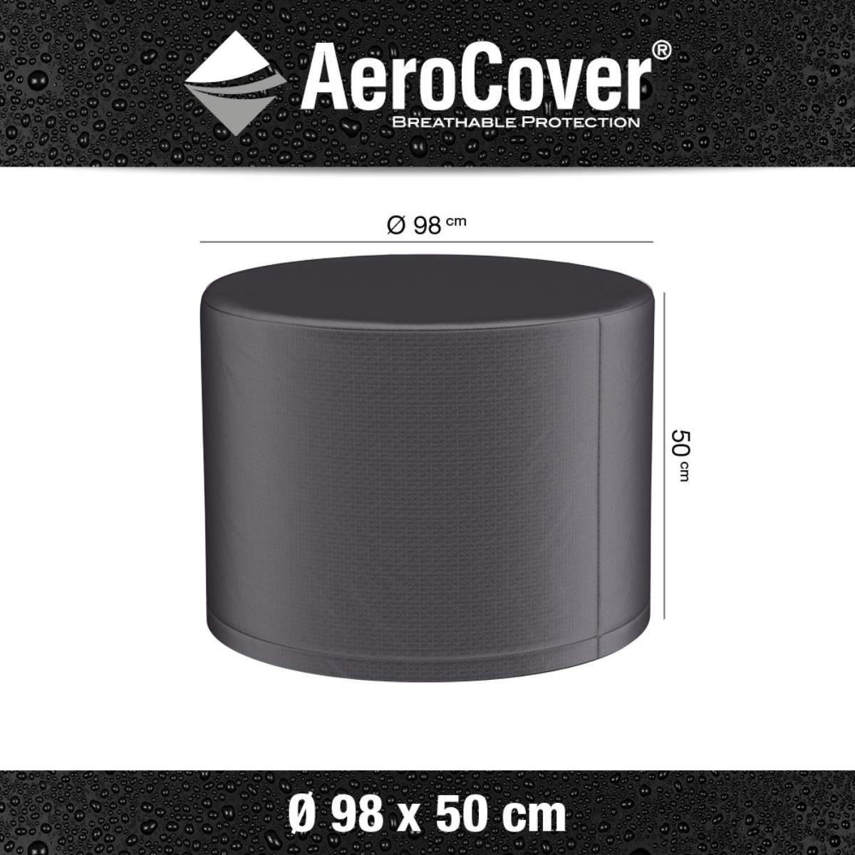 Pacific Lifestyle Firetable Aerocover Round 98x50cm high