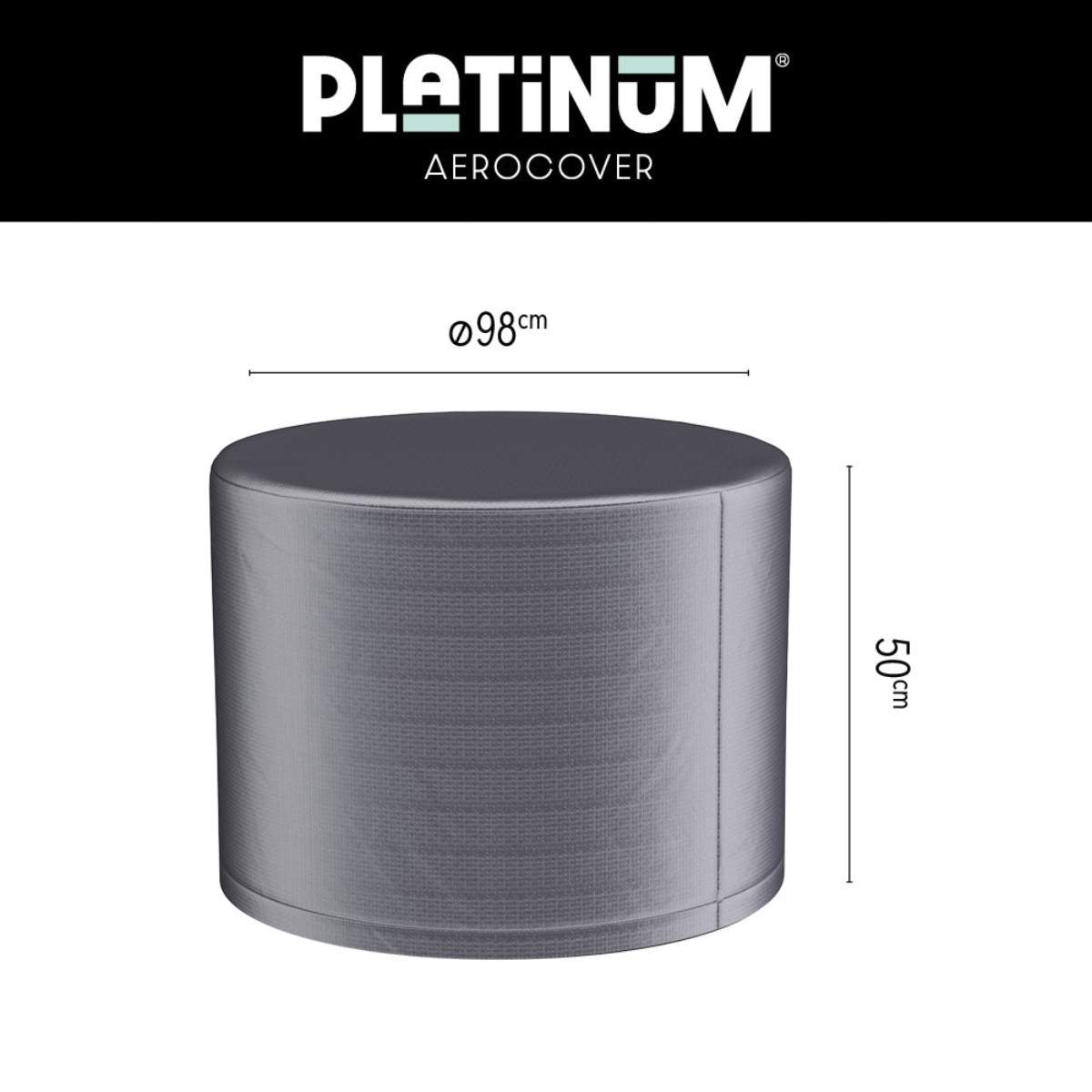 Pacific Lifestyle Firetable Aerocover Round 98x50cm high