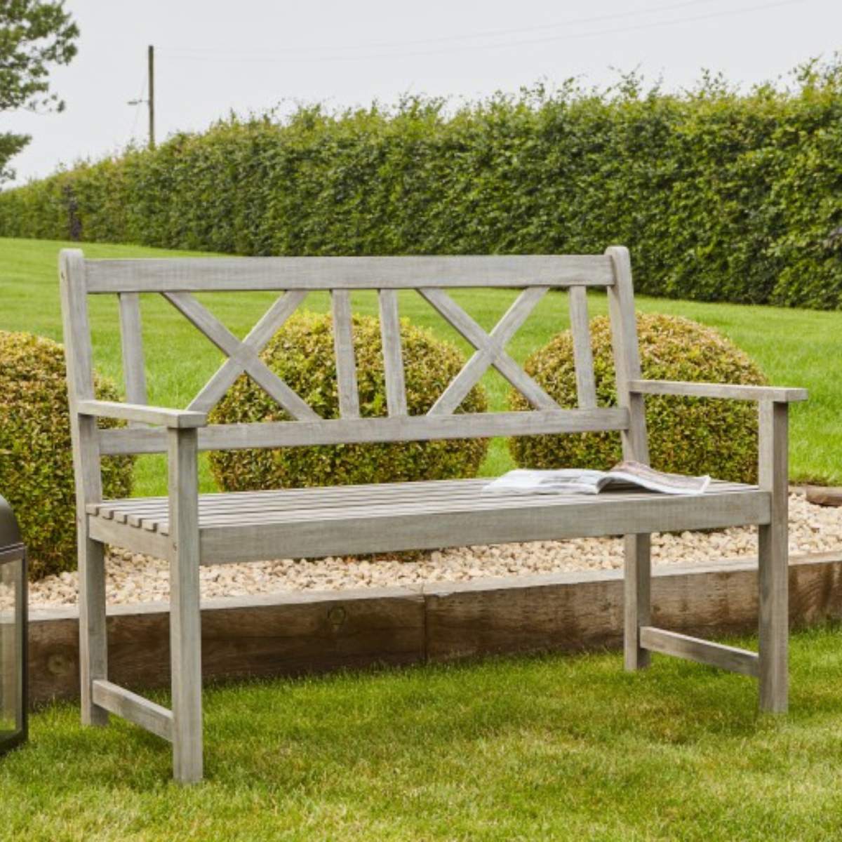 Beau&Co Cambridge Antique Grey Outdoor 2 Seater Bench