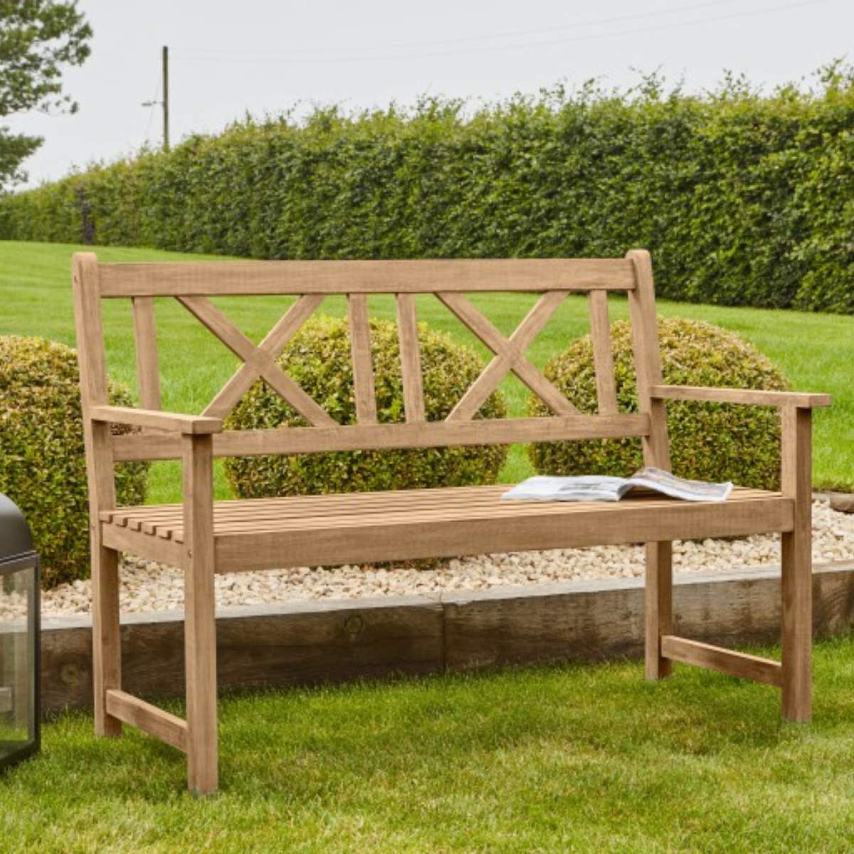 Beau&Co Cambridge Light Teak Outdoor 2 Seater Bench