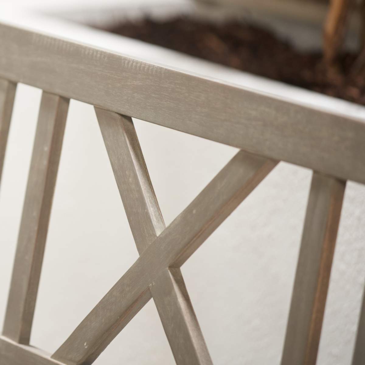 Beau&Co Cambridge Antique Grey Outdoor 3 Seater Acacia Wood Bench