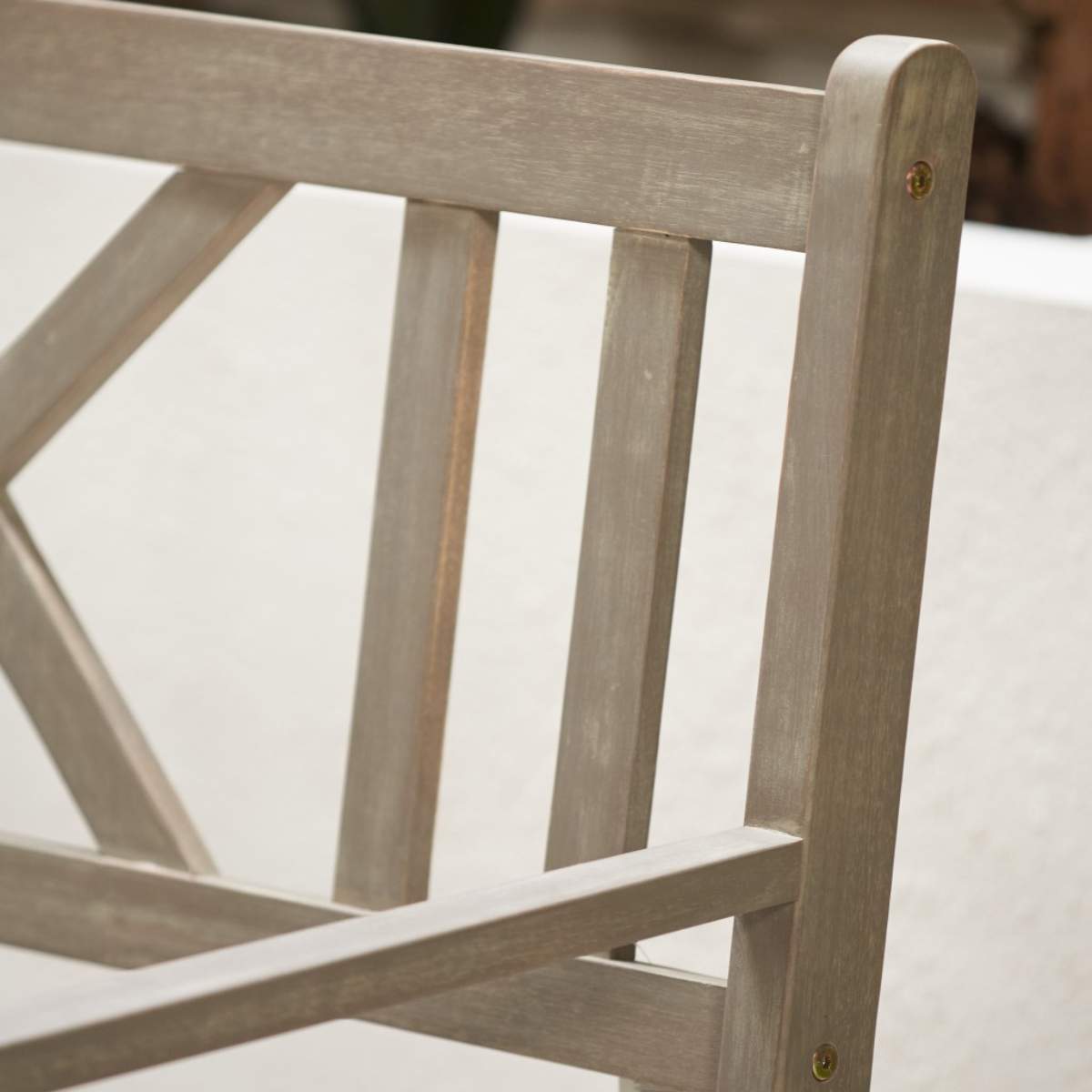 Beau&Co Cambridge Antique Grey Outdoor 3 Seater Acacia Wood Bench