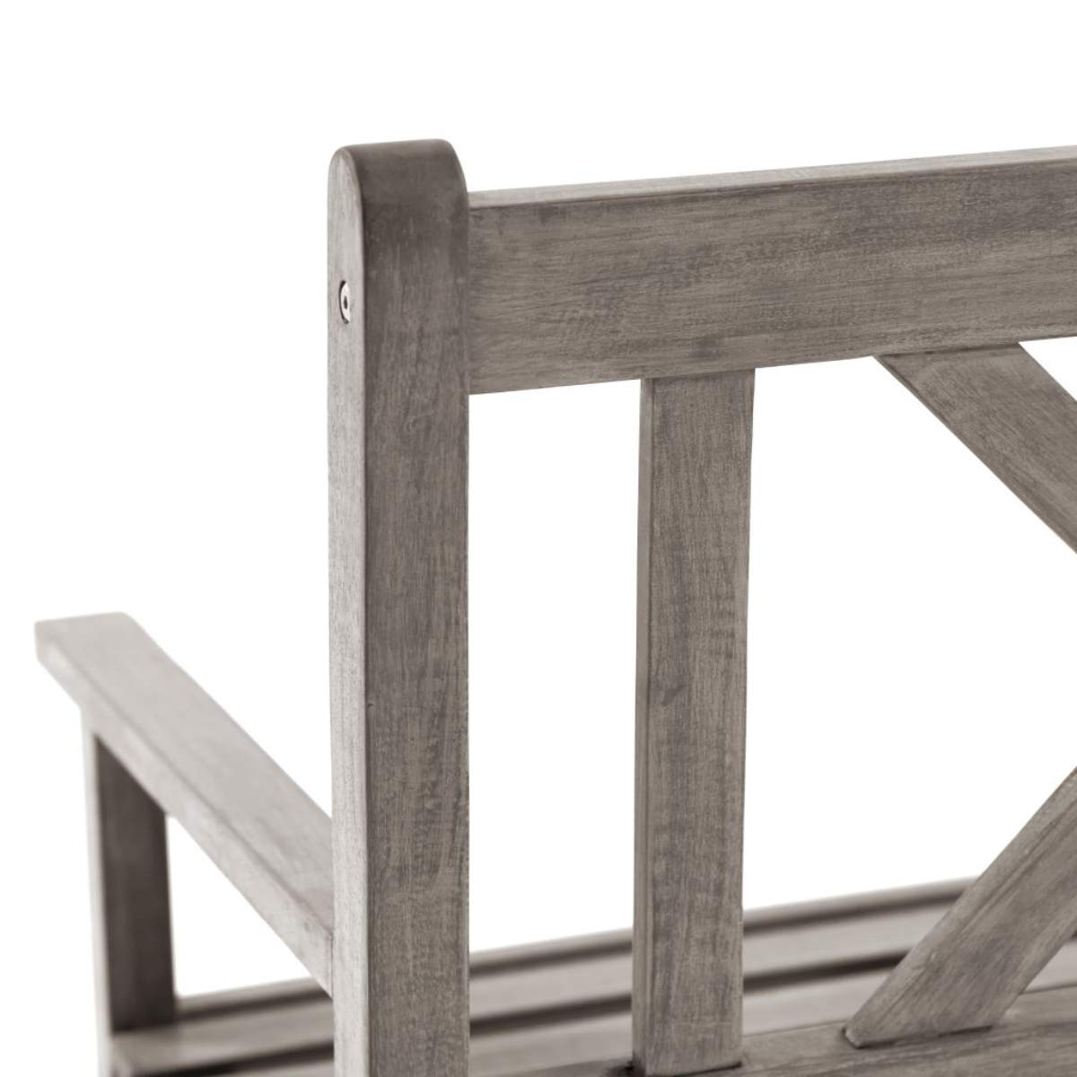 Beau&Co Cambridge Antique Grey Outdoor 3 Seater Acacia Wood Bench