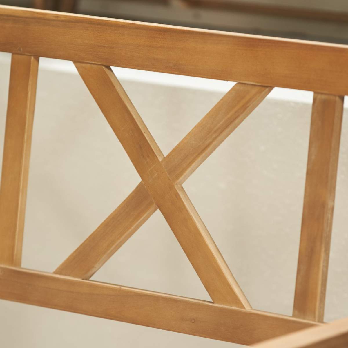 Beau&Co Cambridge Light Teak Outdoor 3 Seater Acacia Wood Bench