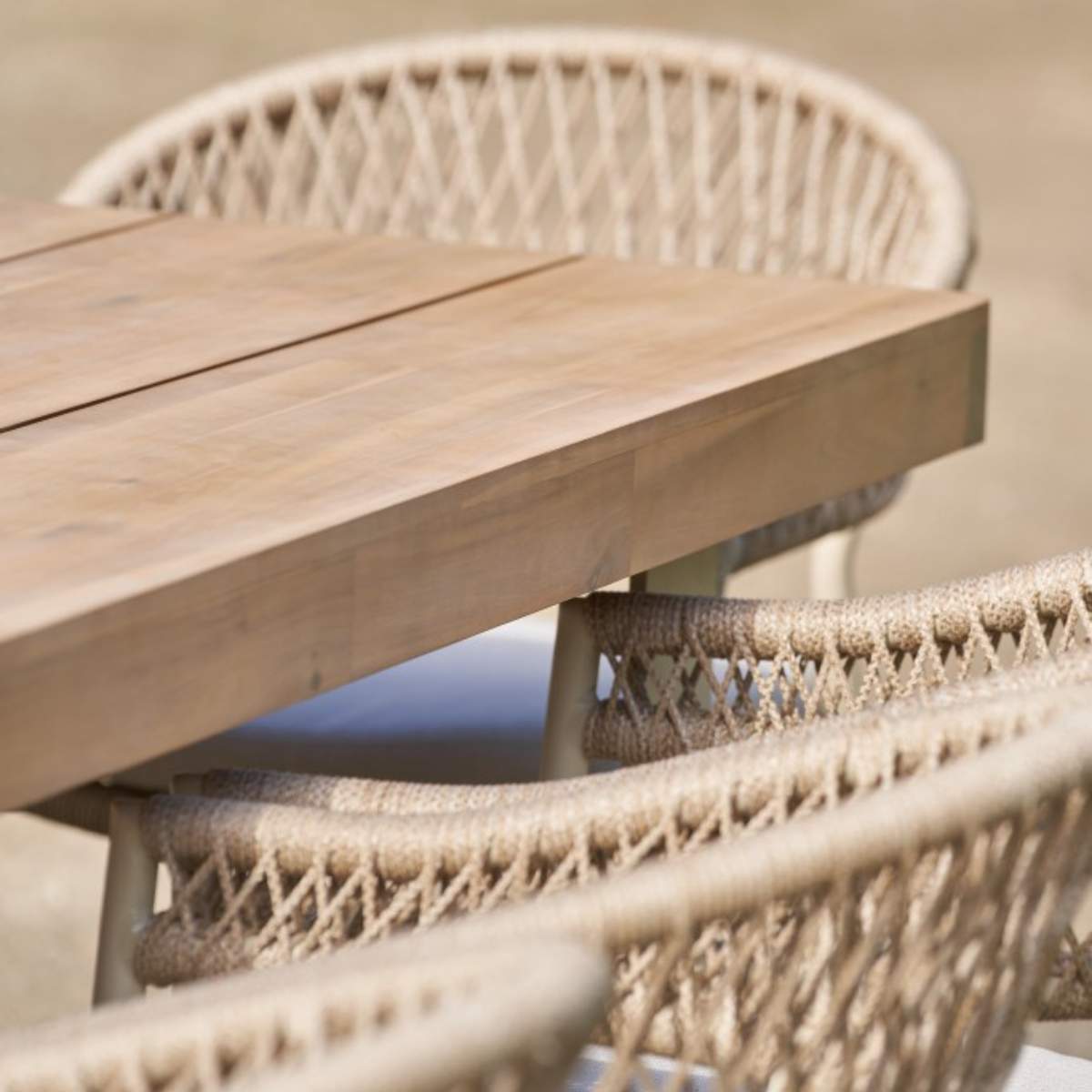 Beau&Co Osaka Latte Outdoor 6 Seater Dining Set