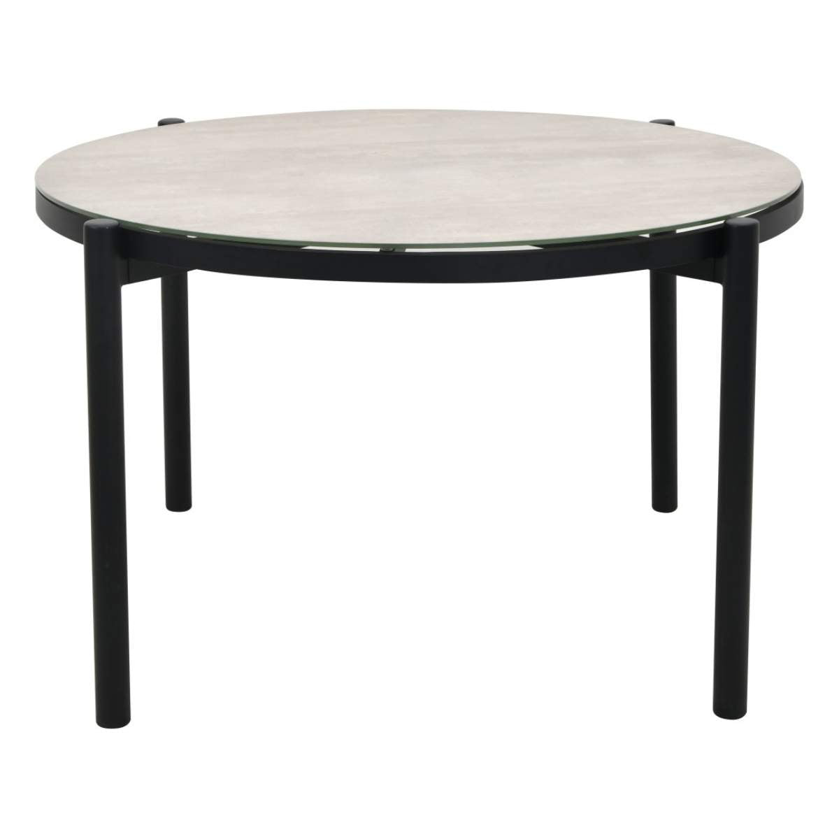 Beau&Co Nevada Putty Outdoor 4 Seater Round Dining Set