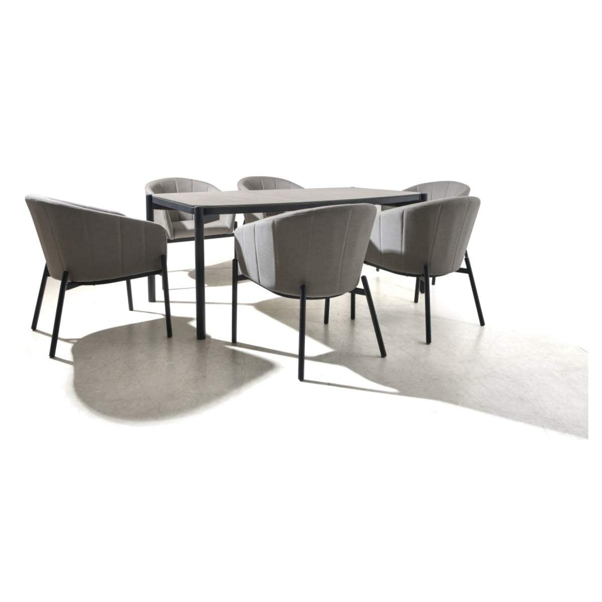 Beau&Co Nevada Putty Outdoor 6 Seater Dining Set