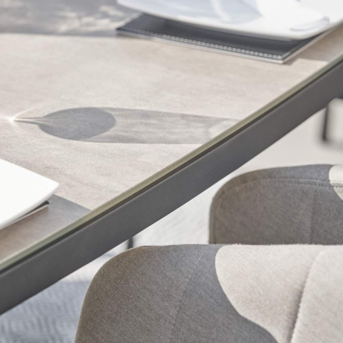 Beau&Co Nevada Putty Outdoor 6 Seater Dining Set