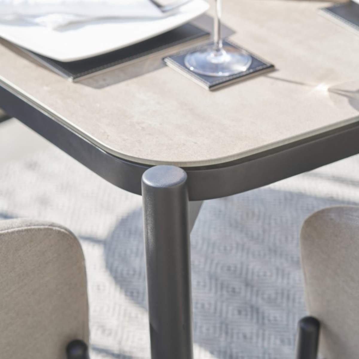 Beau&Co Nevada Putty Outdoor 6 Seater Dining Set